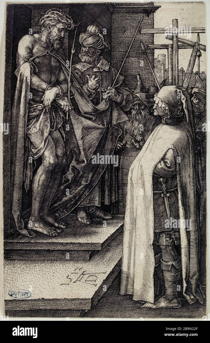 The Passion of copper: The Flagellation (Bartsch 8) Albrecht Dürer (1471-1528). La Passion sur cuivre : La Flagellation (Bartsch 8). 1512. Musée des Beaux-Arts de la Ville de Paris, Petit Palais. Stock Photo