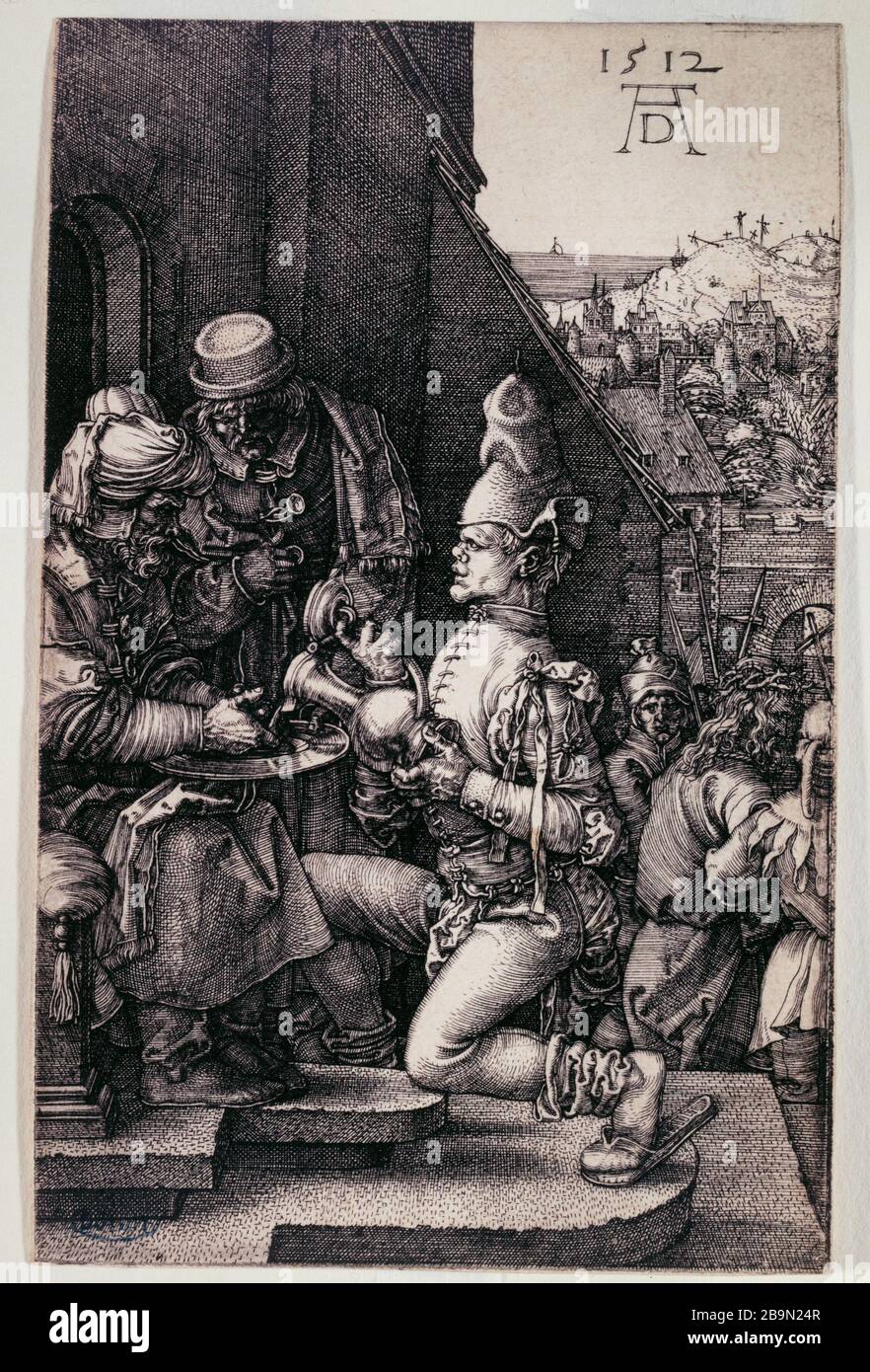 The Passion of copper: Pilate washing his hands (Bartsch 11) Albrecht Dürer (1471-1528). La Passion sur cuivre : Pilate se lavant les mains (Bartsch 11). 1512. Musée des Beaux-Arts de la Ville de Paris, Petit Palais. Stock Photo