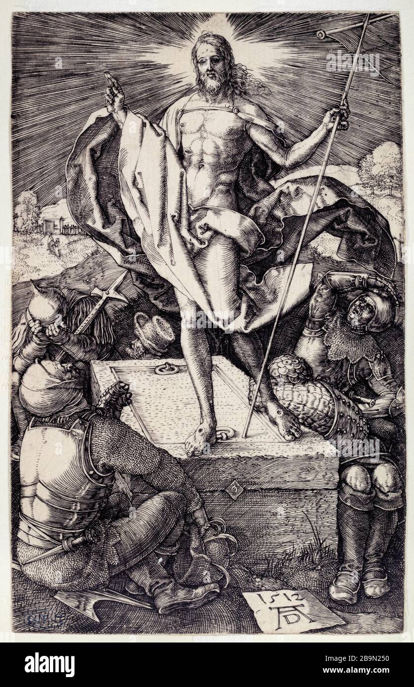 The Passion of copper: The Resurrection (Bartsch 17) Albrecht Dürer (1471-1528). La Passion sur cuivre : La Résurrection (Bartsch 17). 1512. Musée des Beaux-Arts de la Ville de Paris, Petit Palais. Stock Photo