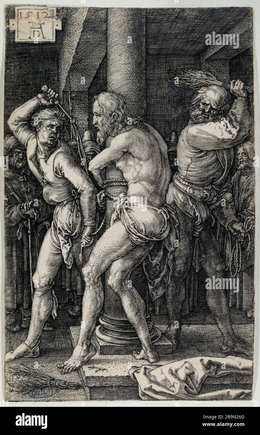 The Passion of copper: Ecce Homo (Bartsch 10) Albrecht Dürer (1471-1528). La Passion sur cuivre : Ecce Homo (Bartsch 10). 1512. Musée des Beaux-Arts de la Ville de Paris, Petit Palais. Stock Photo