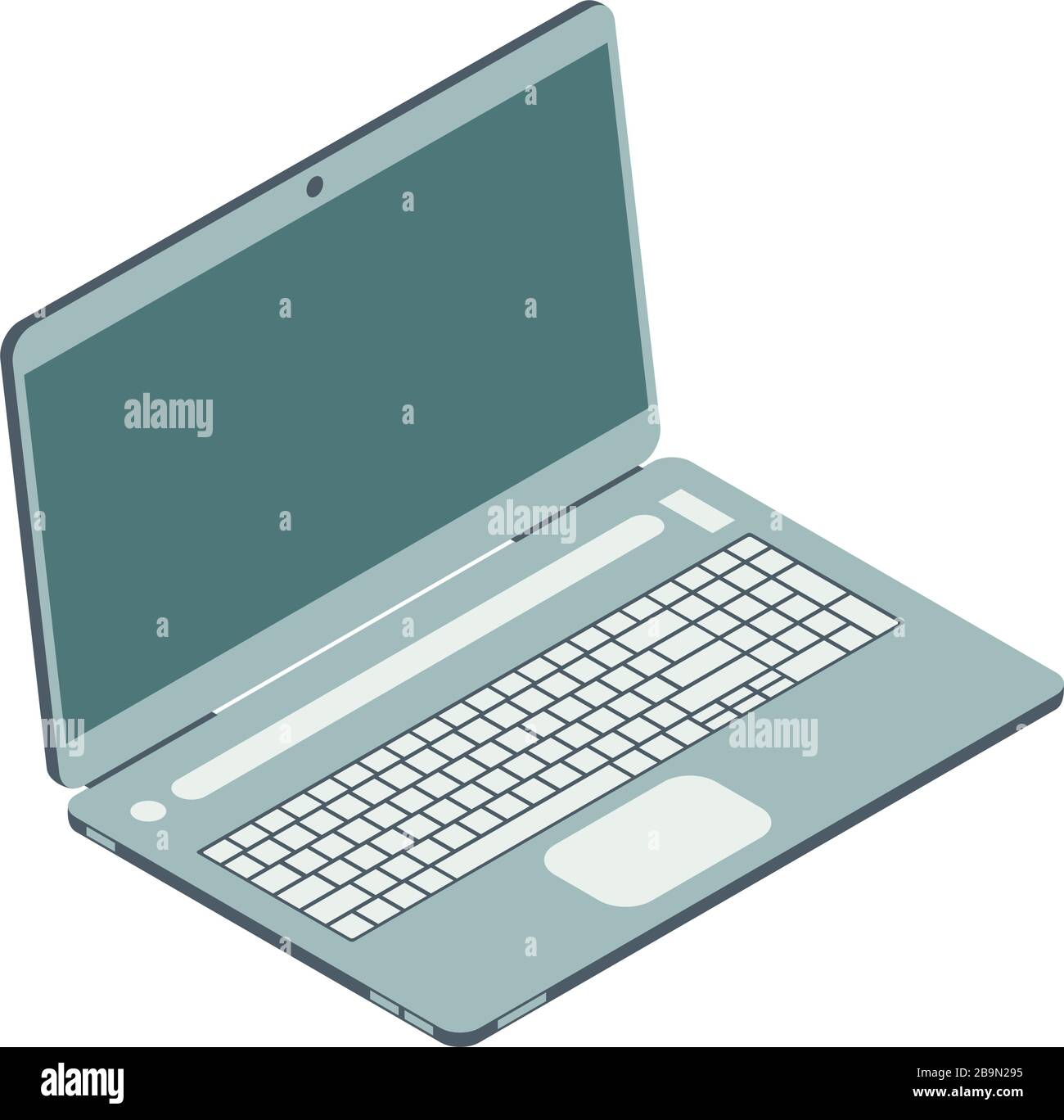 Drawn notebook in isometric style. Vector isolated illustration. Stock Vector