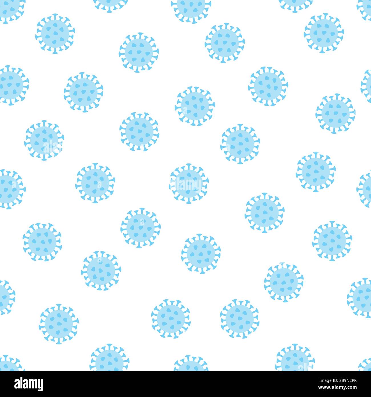 Coronavirus sign vector flat seamless pattern isolated on white background. Stock Vector
