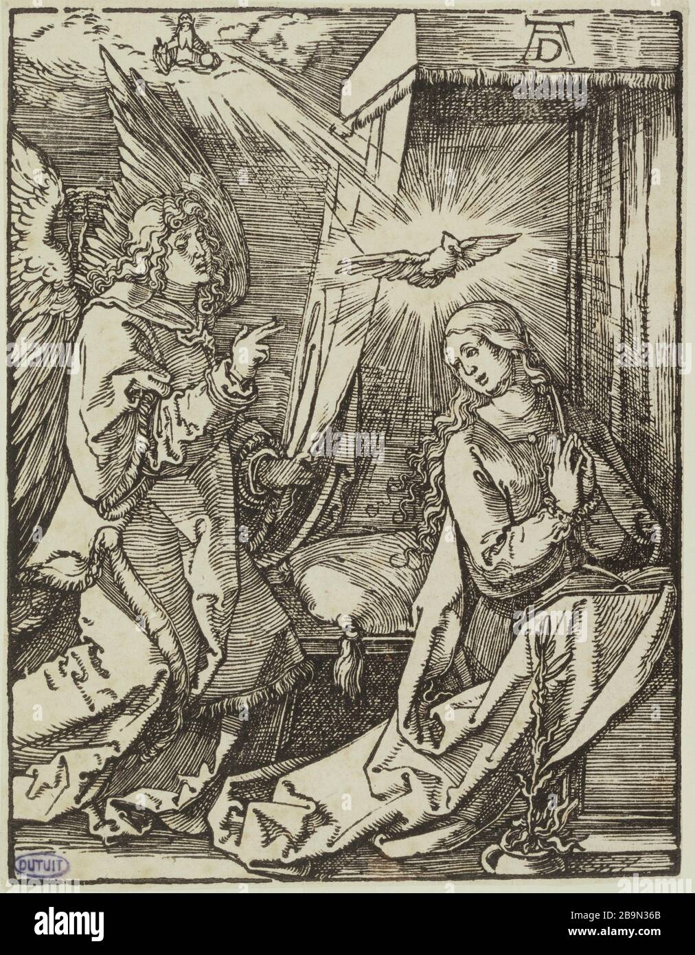 Www.littlepassion.com Little Passion on wood: The Annunciation (Bartsch 19) Albrecht Dürer  (1471-1528). La Petite Passion sur bois : L'Annonciation (Bartsch 19).  1510. Musée des Beaux-Arts de la Ville de Paris, Petit Palais Stock Photo -  Alamy
