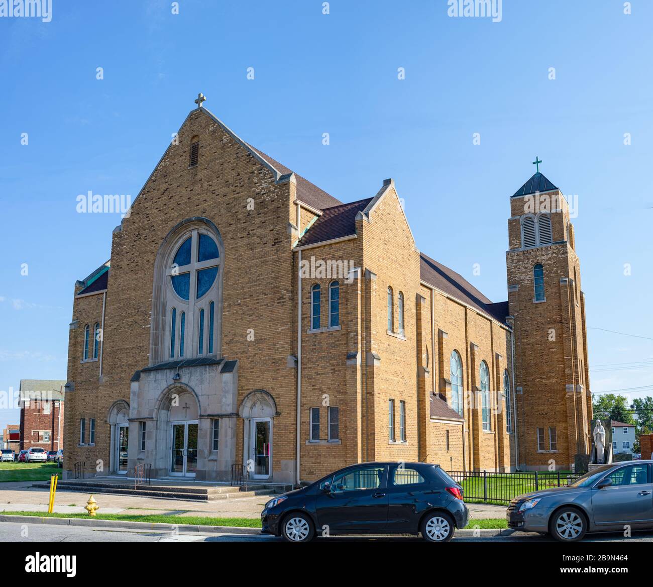 The St Adalbert Catholic Church in Whiting, Indiana, USA Stock Photo