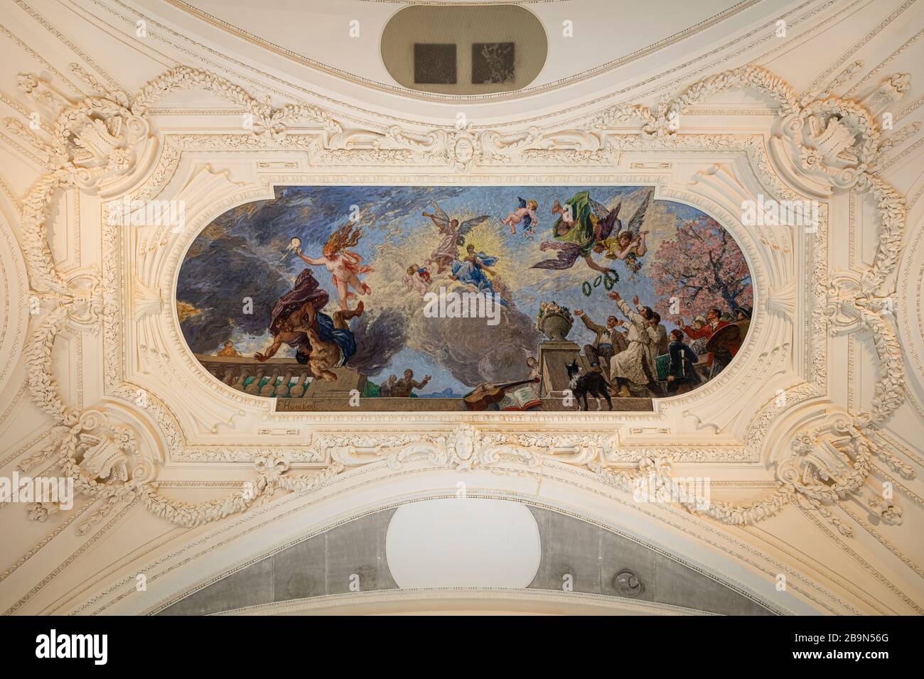 Ornate ceiling details in the Petit Palais, Paris, France Stock Photo