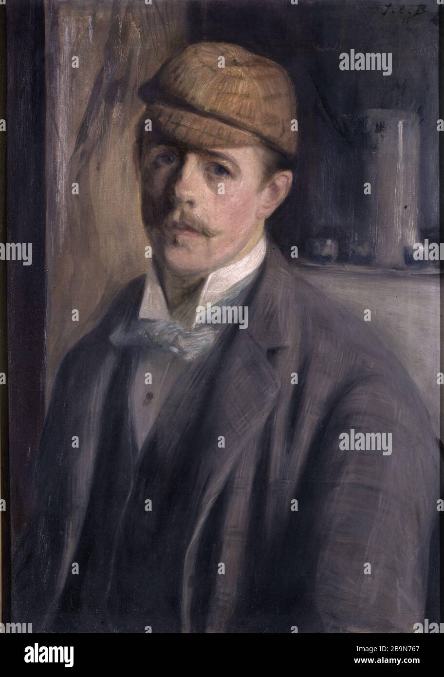 Artist Self-Portrait with cap Jacques-Emile Blanche (1861-1942).  