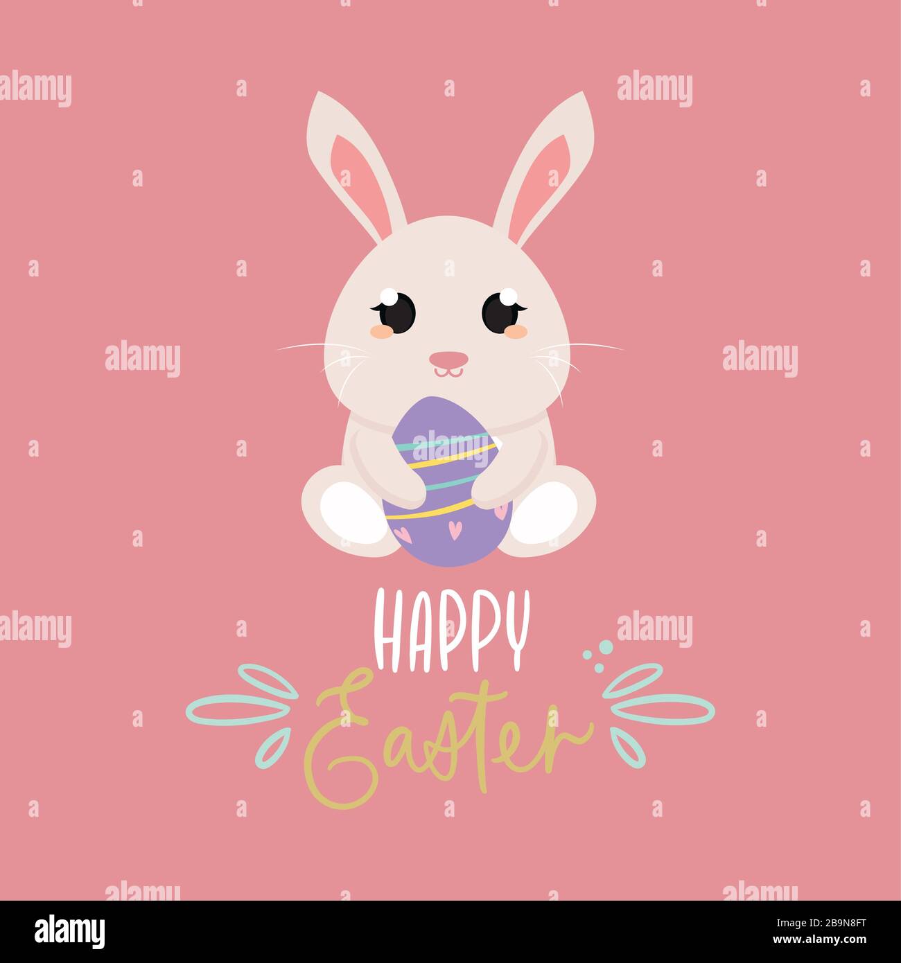 Happy easter day card Stock Vector