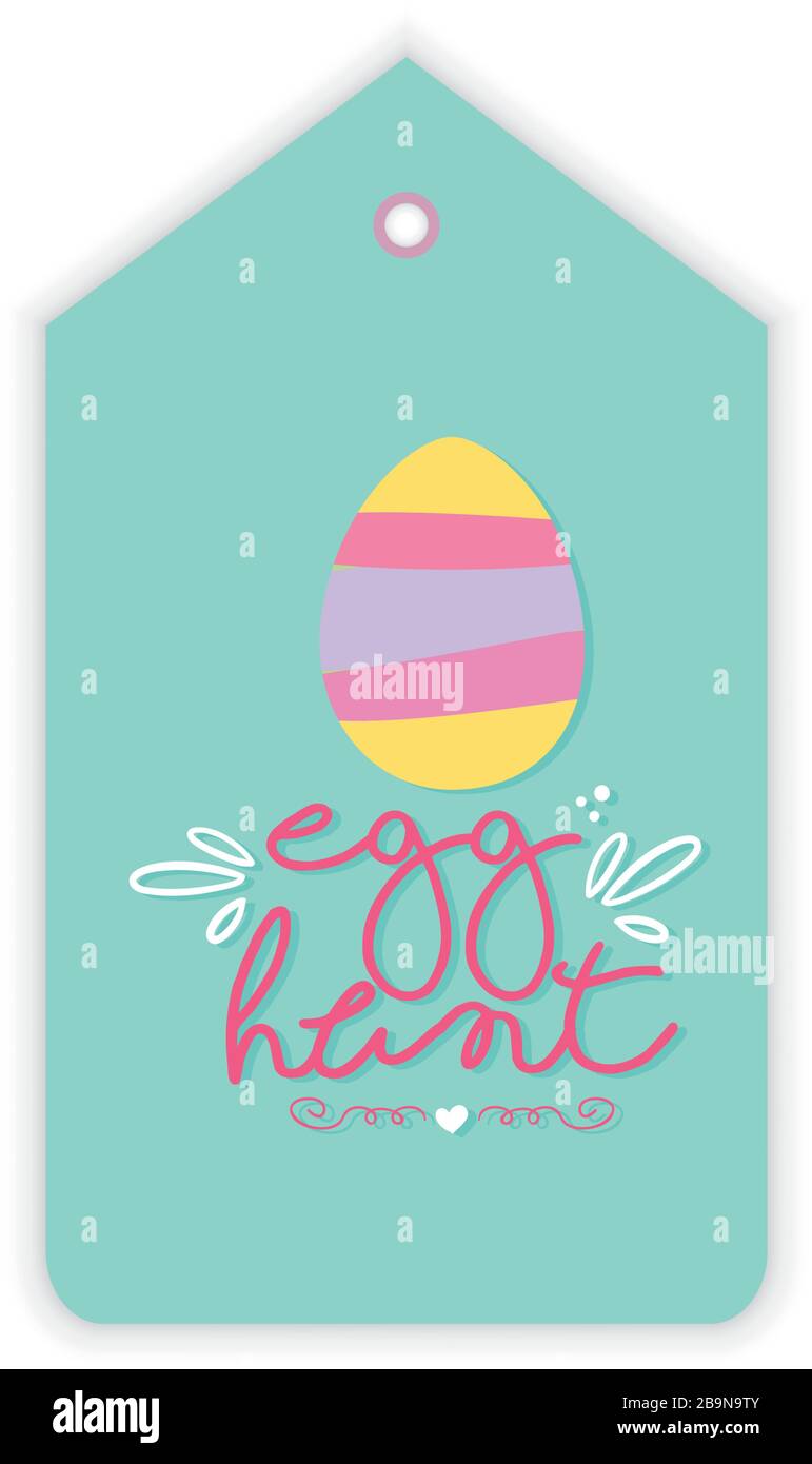 Easter day label Stock Vector