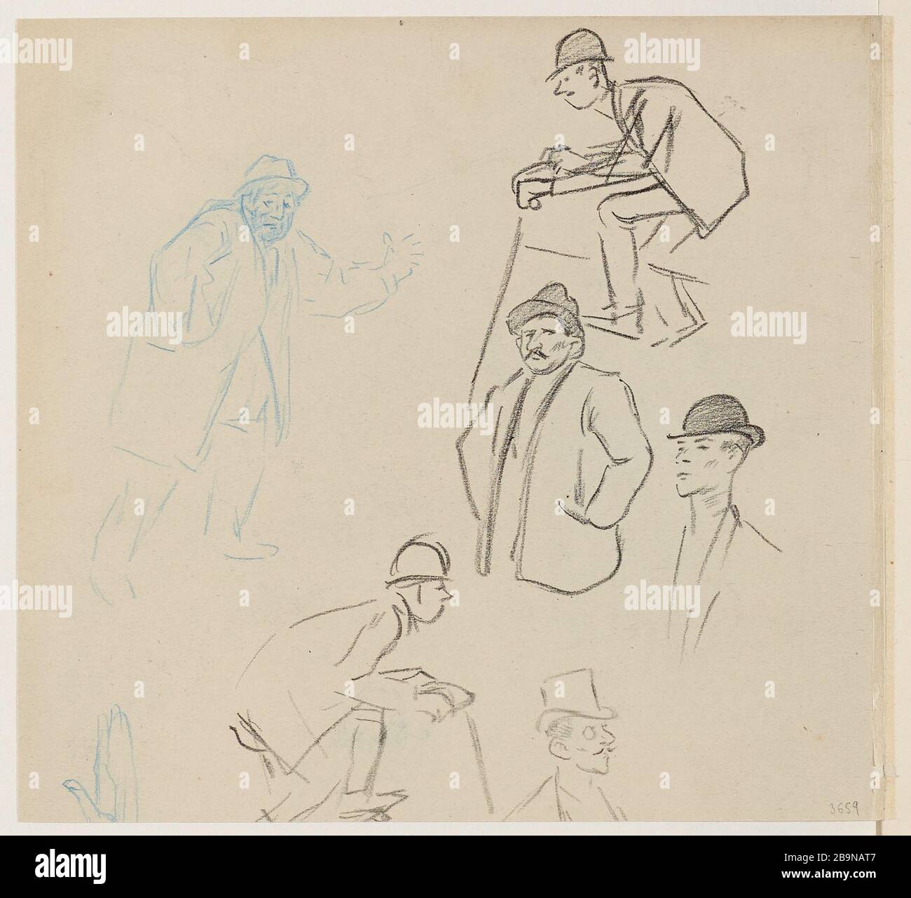 Figurers Back In the street. Studies of figures (back Stock Photo - Alamy