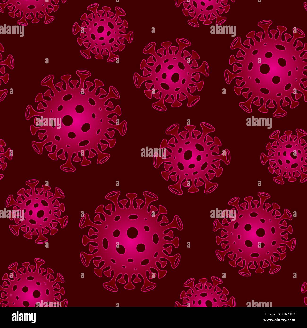 Coronavirus seamless pattern. COVID-19 vector background. Stock Vector