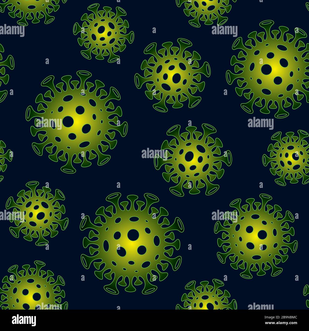 Coronavirus seamless pattern. COVID-19 vector background. Stock Vector
