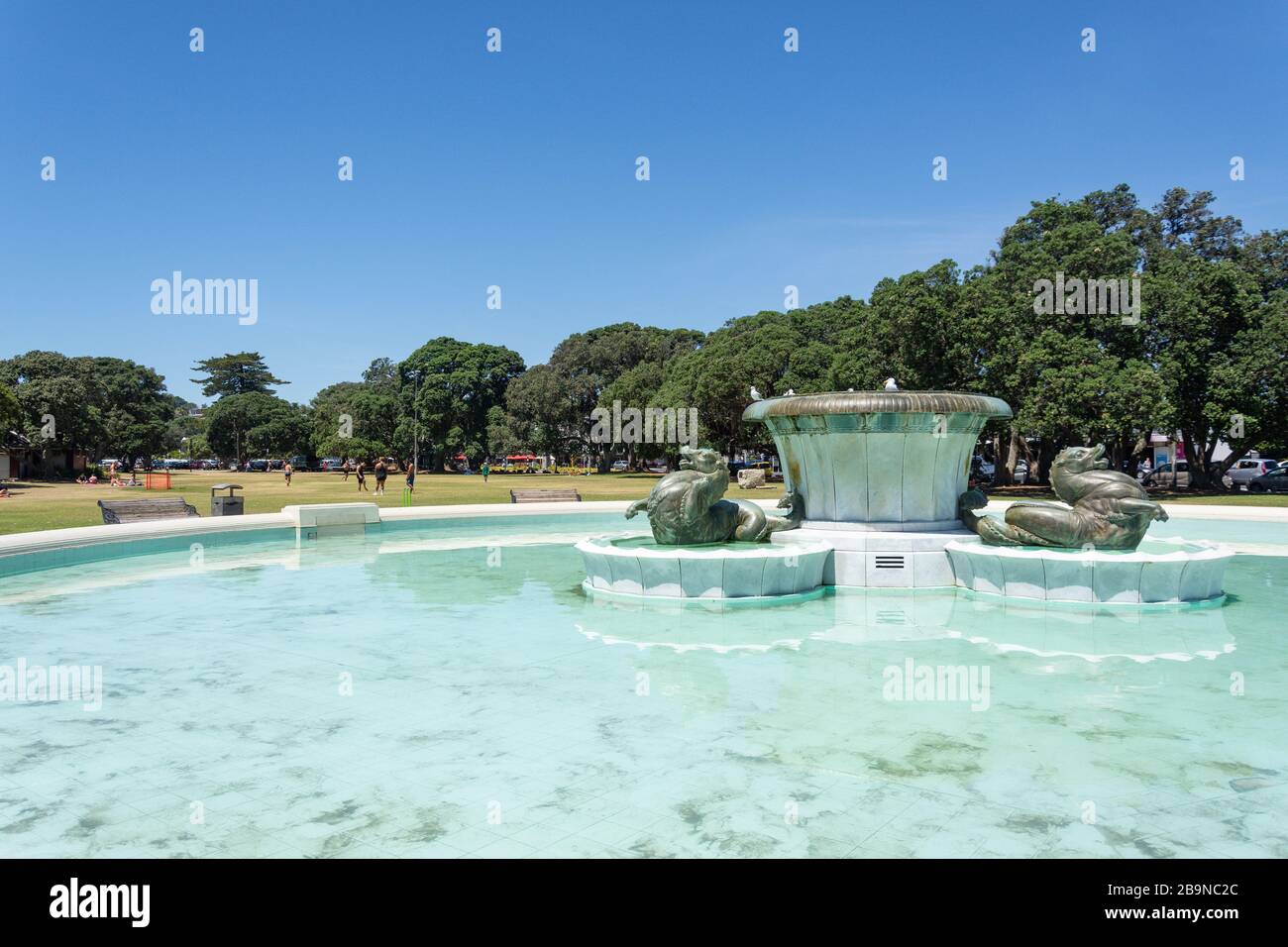 The Mission Bay Fountain, Selwyn Domain, Mission Bay, Auckland, New Zealand Stock Photo