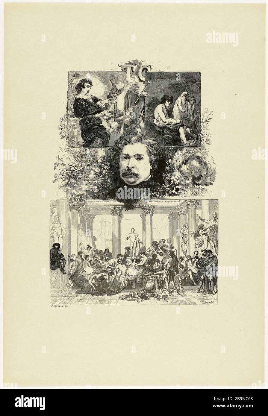 THOMAS COUTURE Edmond Morin (1824-1882). 'Thomas Couture'. Bois, 1877. Musée des Beaux-Arts de la Ville de Paris, Petit Palais. Stock Photo
