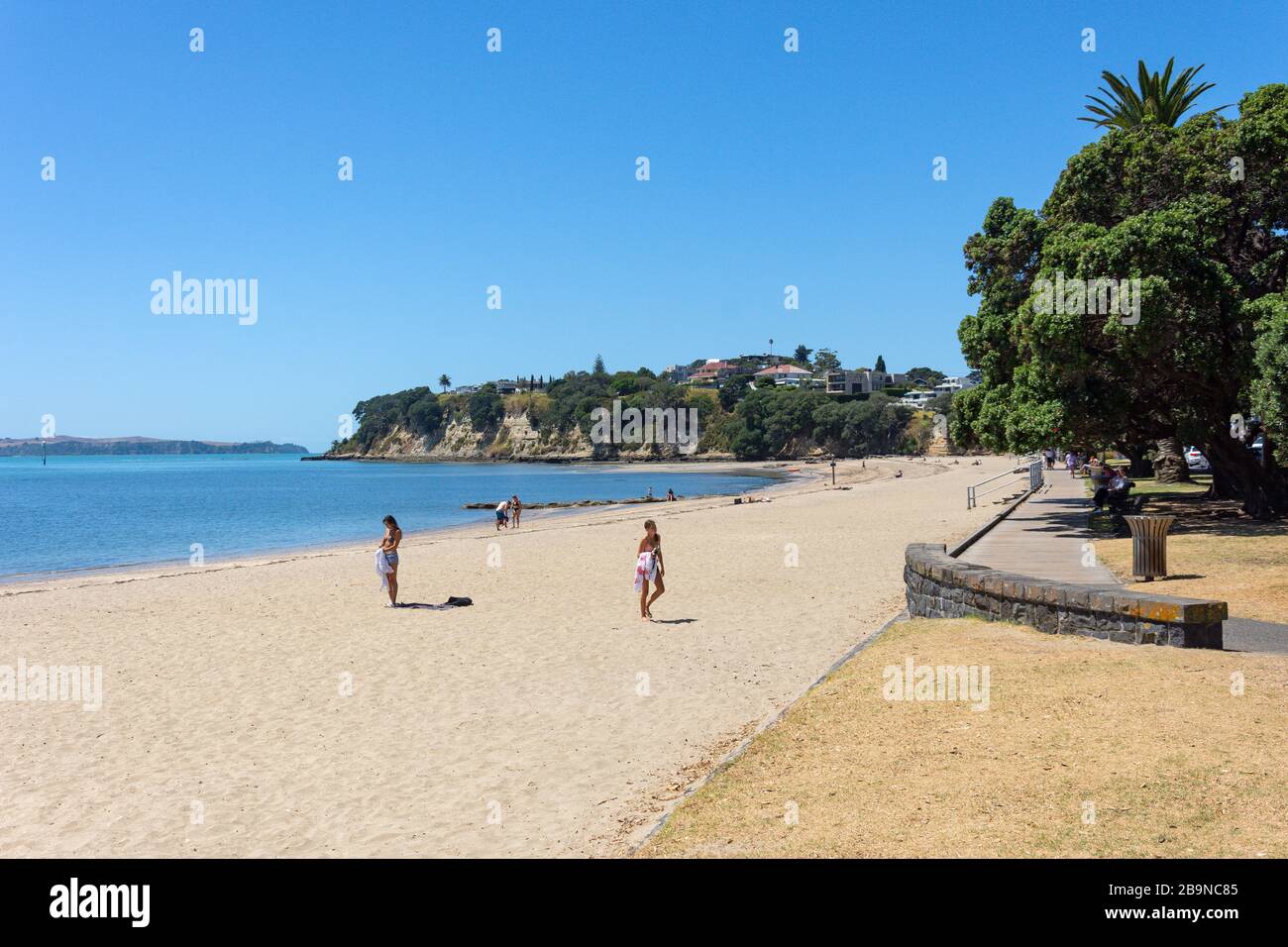 The boardwalk and beach, St Heliers Beach, Tamaki Drive, St Heliers