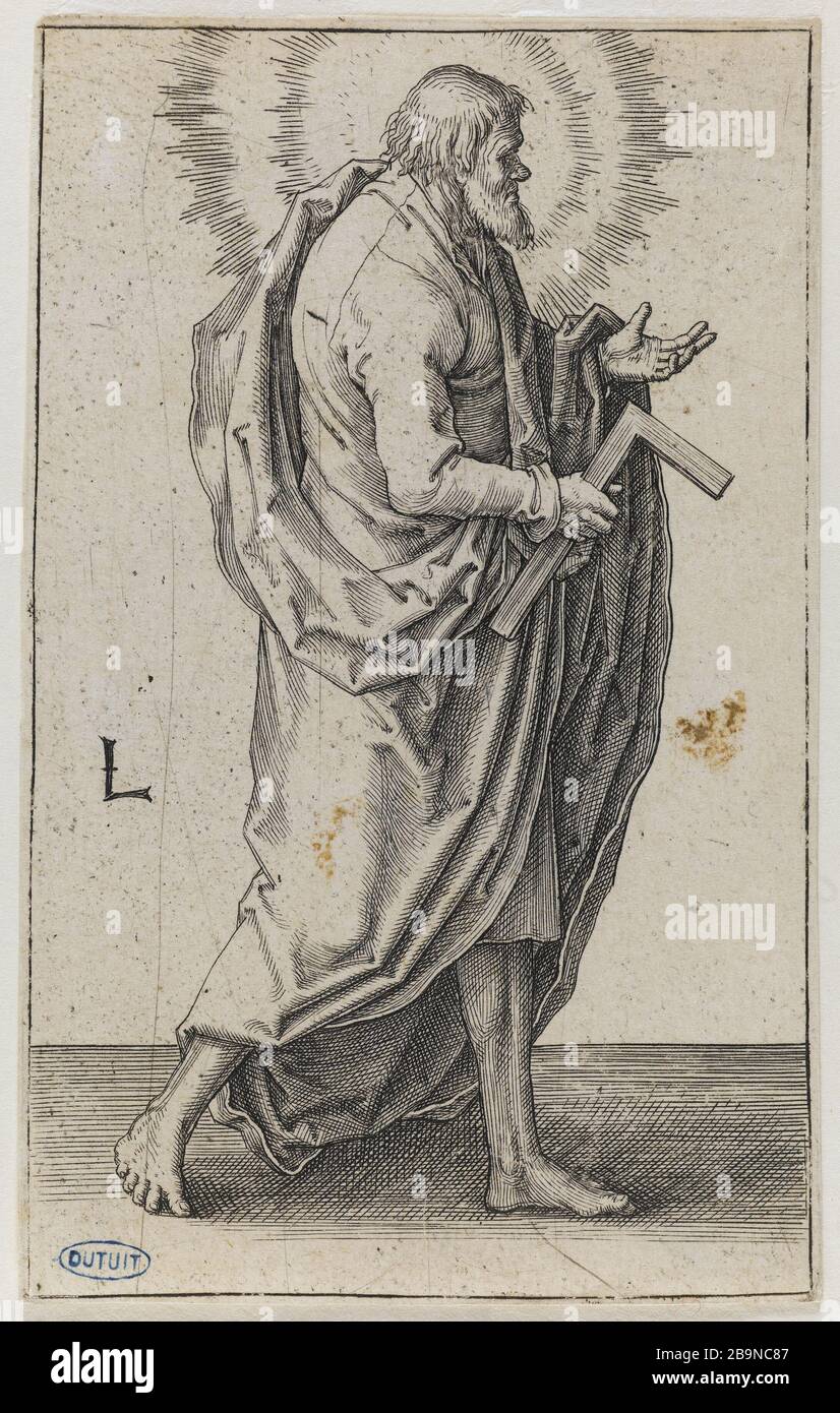 Christ and the Apostles 14 plates 8. Saint Jacques le Mineur Bartsch 96 Lucas de Leyde