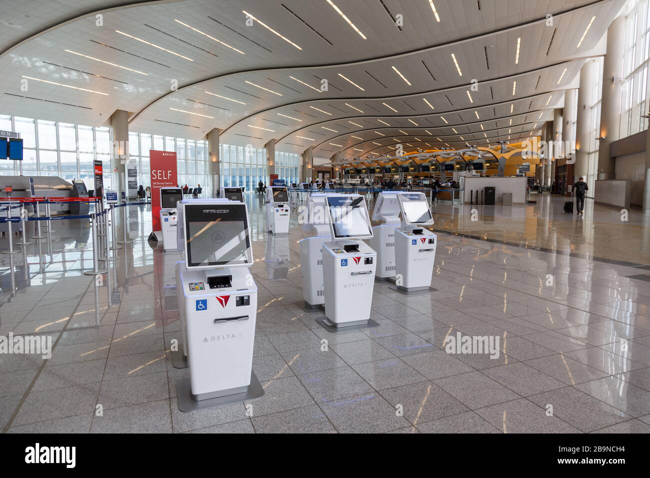 Atlanta, Georgia – April 2, 2019: International Terminal at Atlanta airport (ATL) in Georgia. Stock Photo