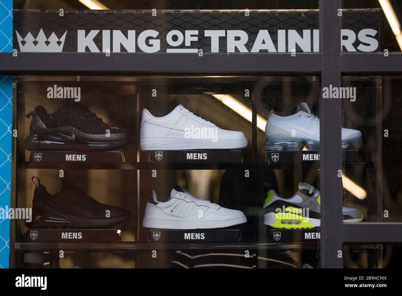 A sign sits above a JD Sports store in Guildford, Surrey U.K.Friday, March  20, 2020 Stock Photo - Alamy