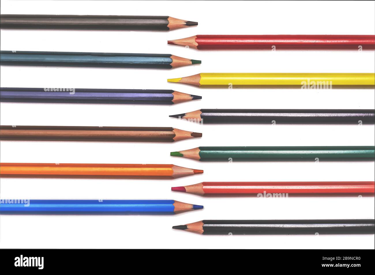 Unsharpened colorful pencil hi-res stock photography and images - Alamy