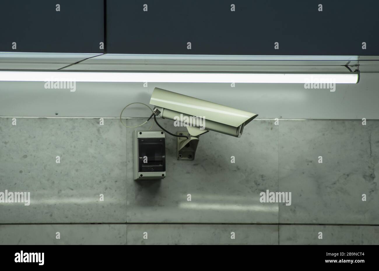CCTV security camera installed in airport and subway for security guard