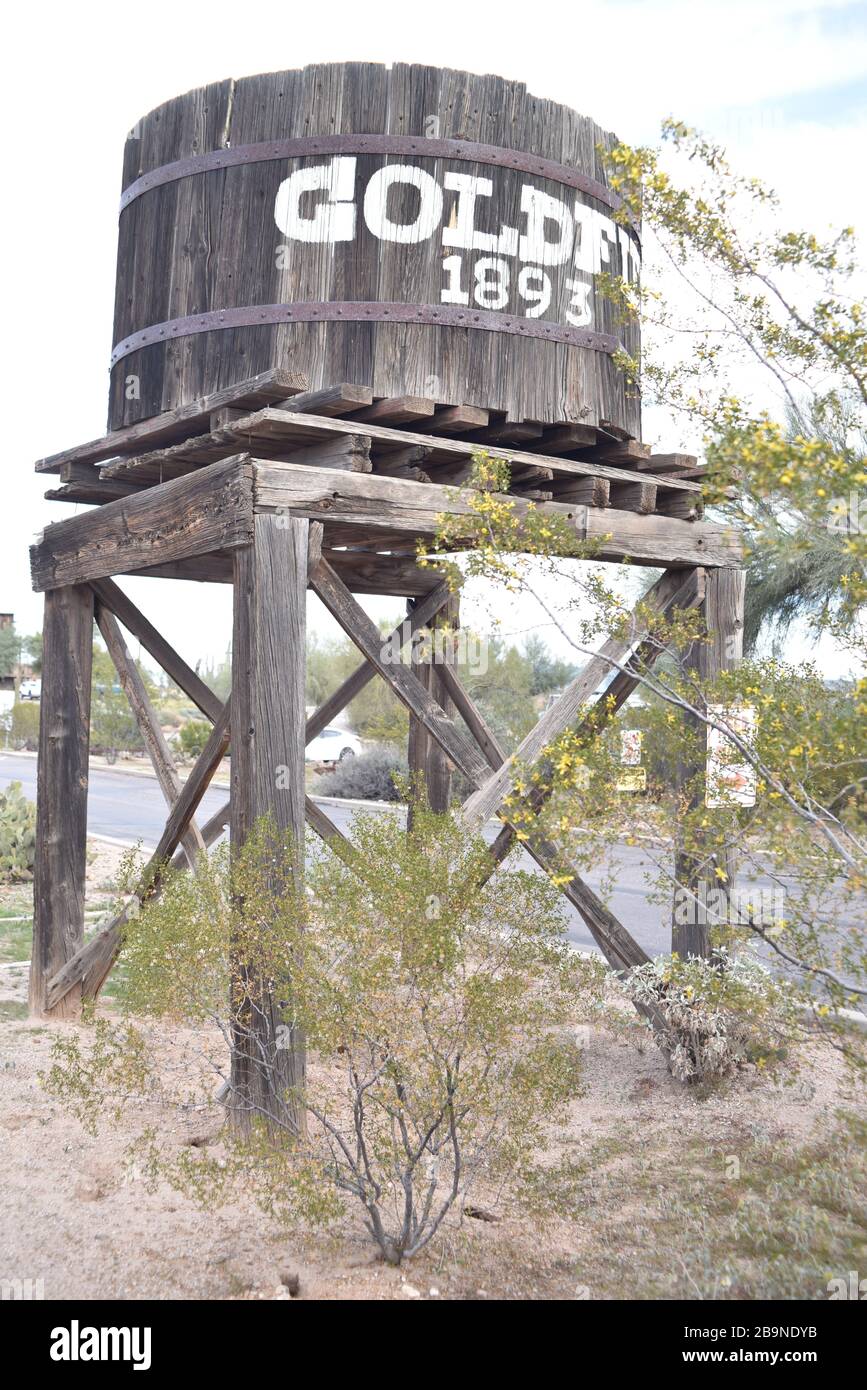 Apache Junction, AZ., 85119. U.S.A. Jan. 15, 2018. Goldfield ghost town. Gold mining from 1892