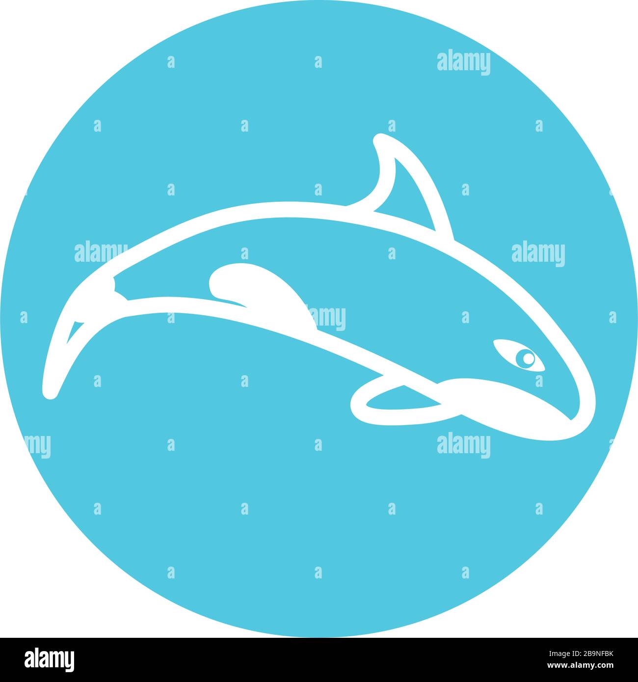 whale line block style icon design Sea life ecosystem fauna ocean ...
