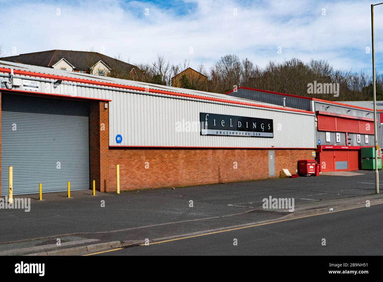 Fielding Auctioneers building near Ring Road. Stourbridge. West Midlands. Stock Photo