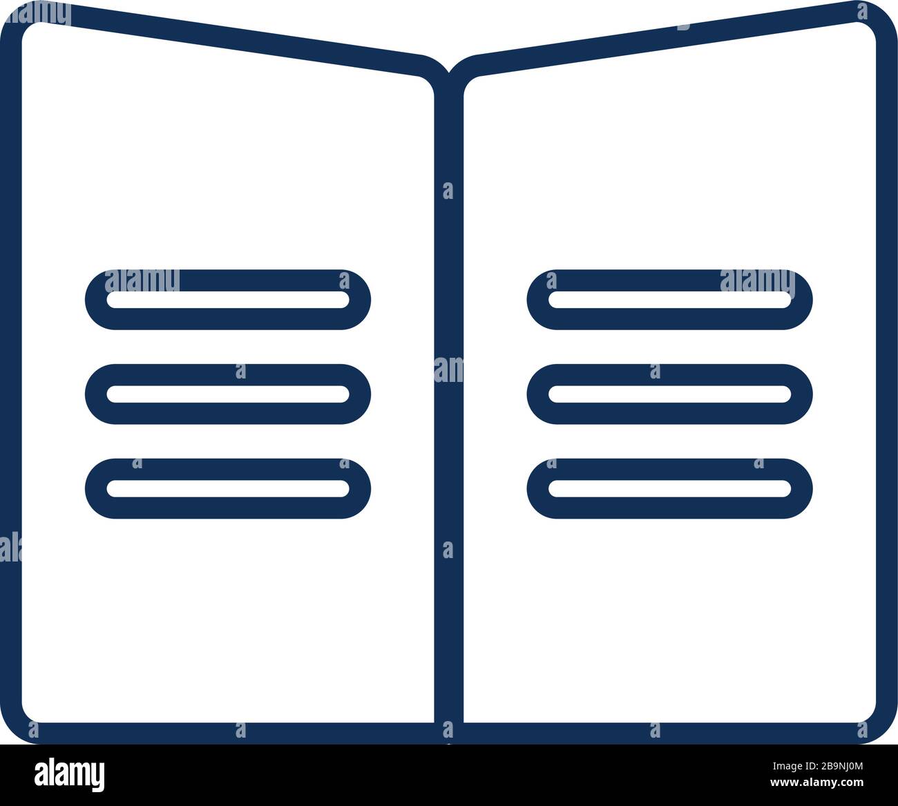 open book line style icon design, Education literature read library ...
