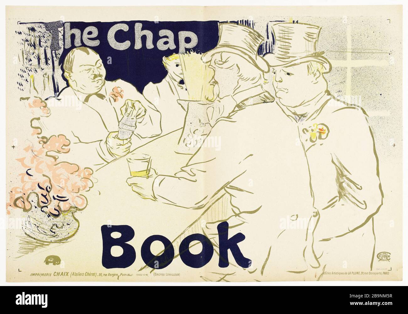 The Chap Book Henri de Toulouse-Lautrec (1864-1901). Affiche pour la revue américaine "The Chap Book". Lithographie couleur, 1895-1896. Imprimeur Chaix. Paris, musée Carnavalet. Stock Photo