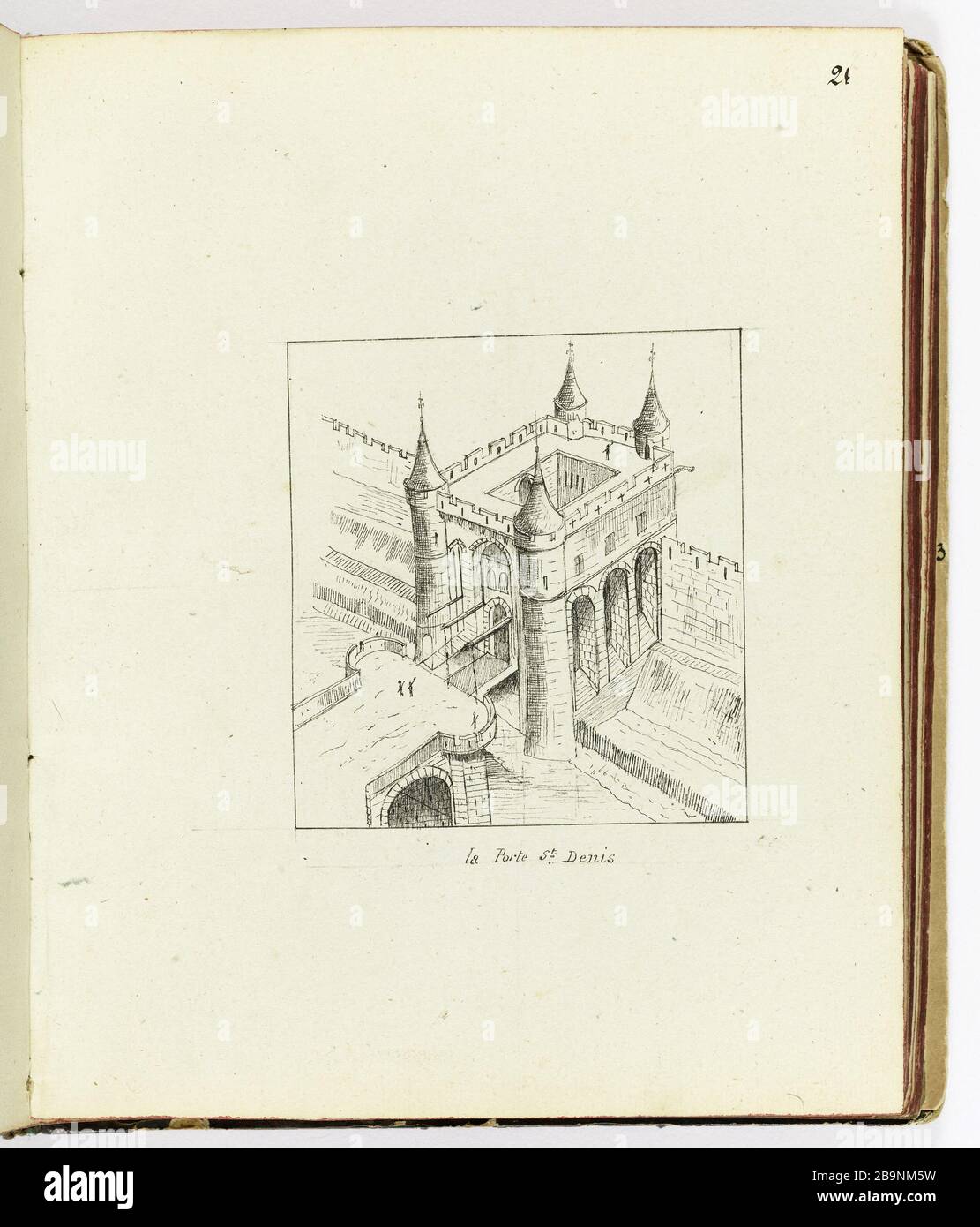 Collection of 102 drawings [Old Paris] Porte Saint Denis Henri Chapelle (1850-1925). 'Le Vieux Paris'. Recueil de 102 dessins. La Porte Saint Denis. Paris, musée Carnavalet. Stock Photo