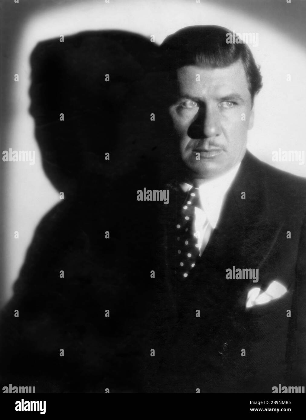 Actor George Bancroft, Half-Length Publicity Portrait, Paramount Pictures, 1930 Stock Photo