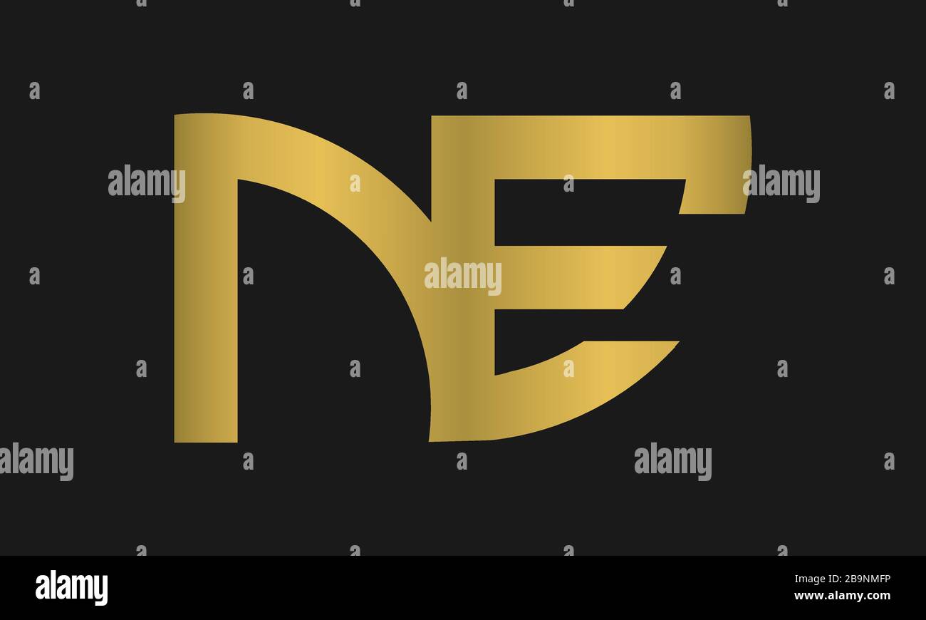 EN, NE Letter Logo Design with Creative Modern Trendy Typography and monogram logo. Stock Vector