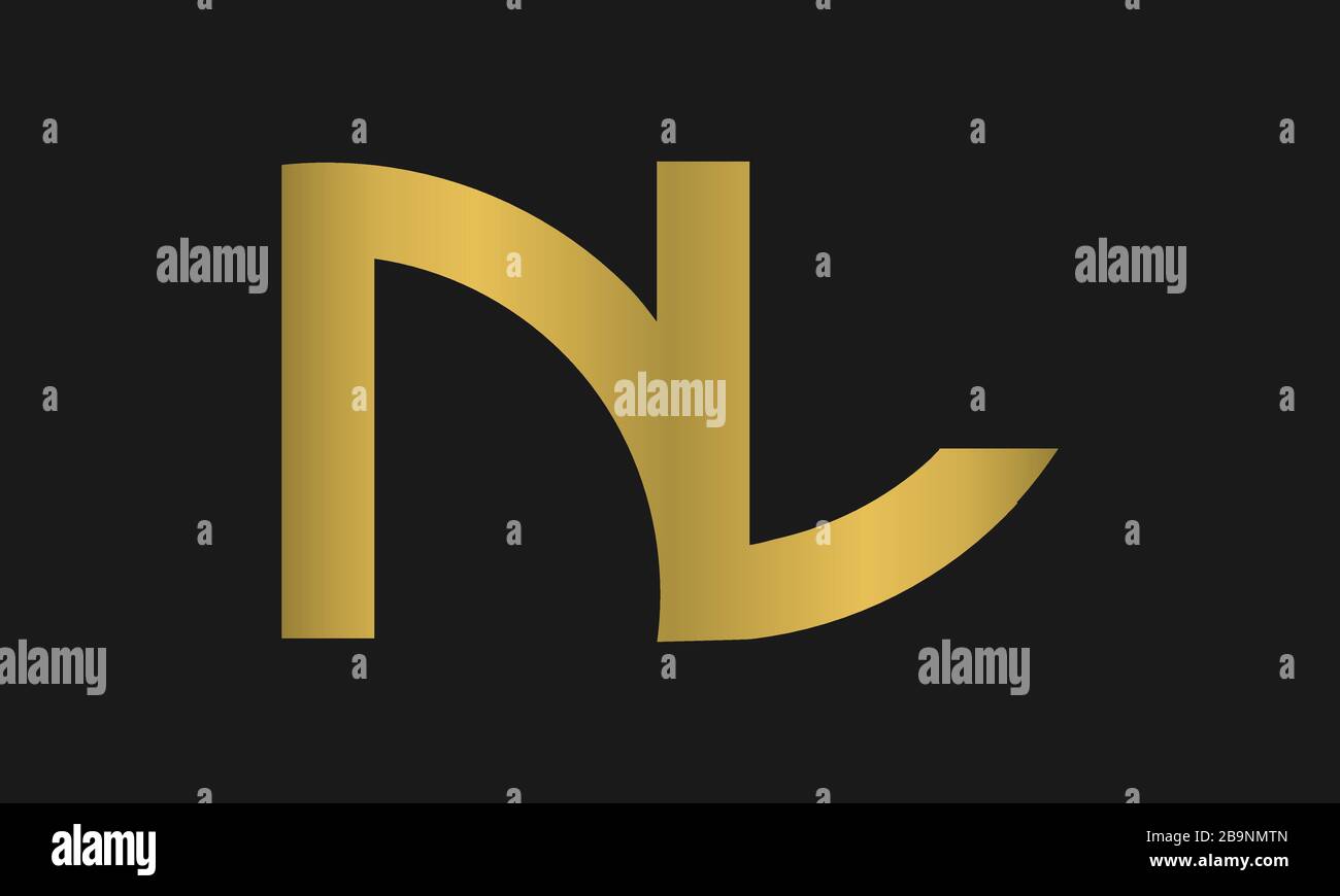 LN, NL Letter Logo Design with Creative Modern Trendy Typography and ...