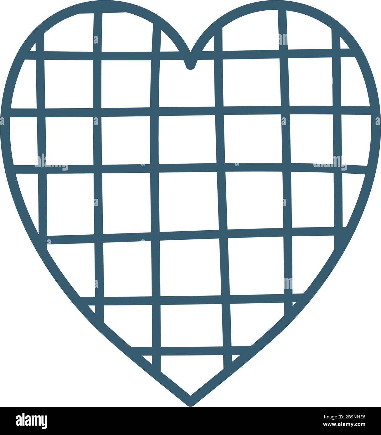 Heart and squares line style icon design of love passion romantic ...