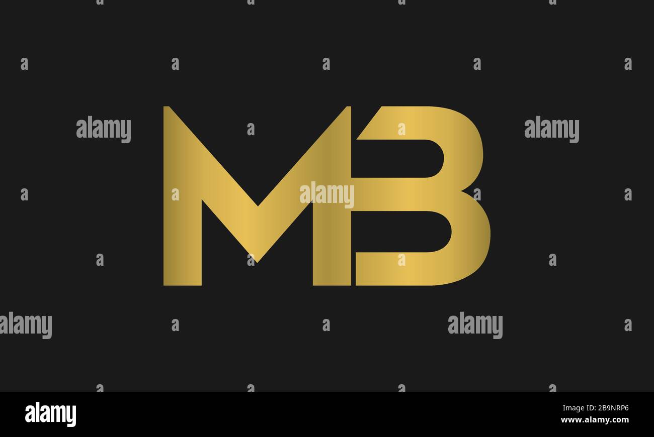 B , M , BM , MB letter logo design with creative modern typography and abstract monogram logo. Stock Vector