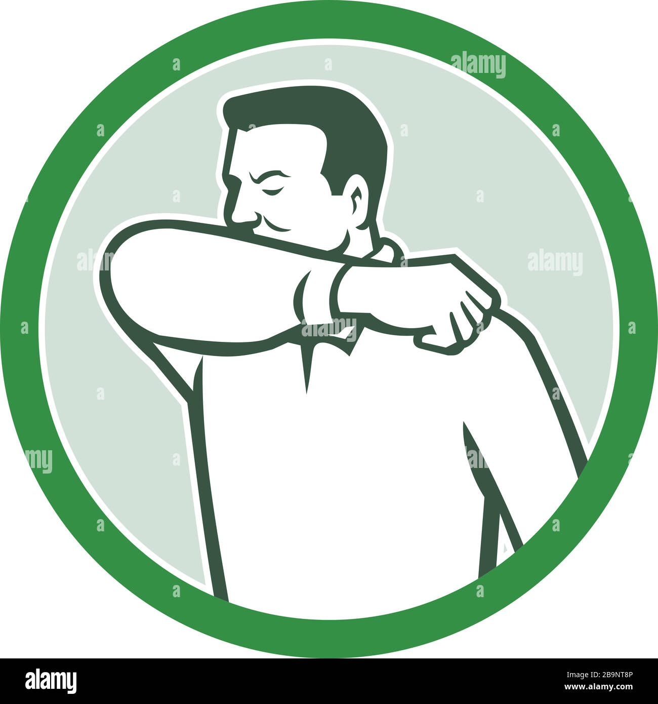 Coughing and sneezing etiquette Stock Vector Images Alamy