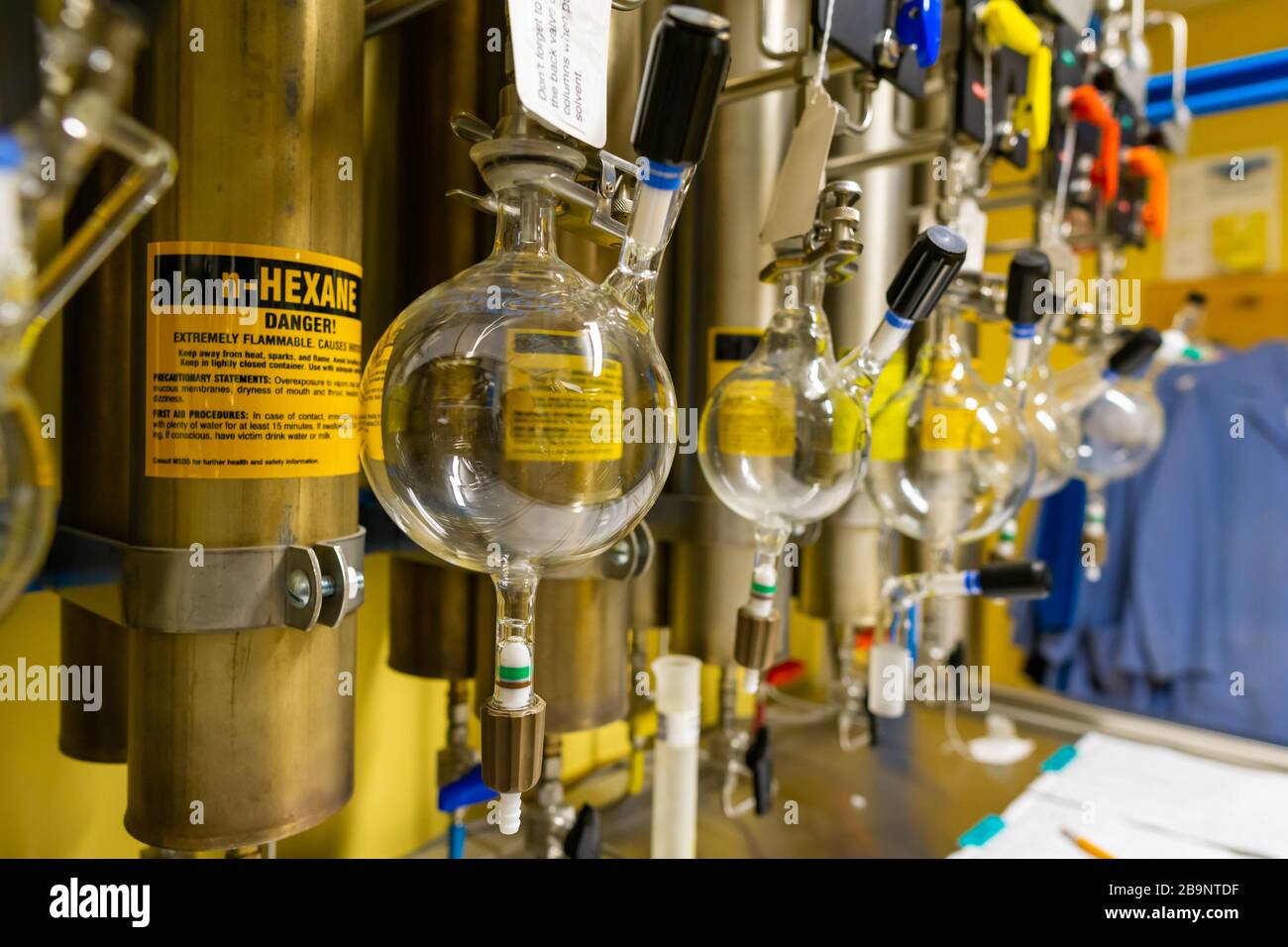 Cambridge MA USA circa March 2020 A solvent purification system in