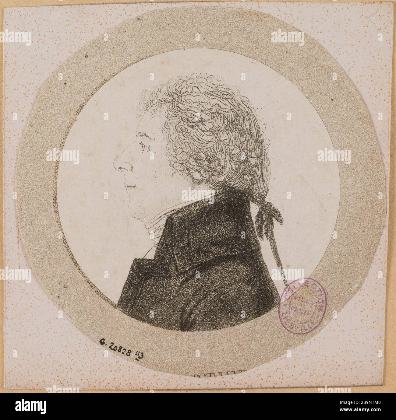 Portrait of Louis-Alexandre Berthier. André Dutertre (1753-1842). Portrait de Louis-Alexandre Berthier. Eau-forte, aquatinte. Paris, musée Carnavalet. Stock Photo