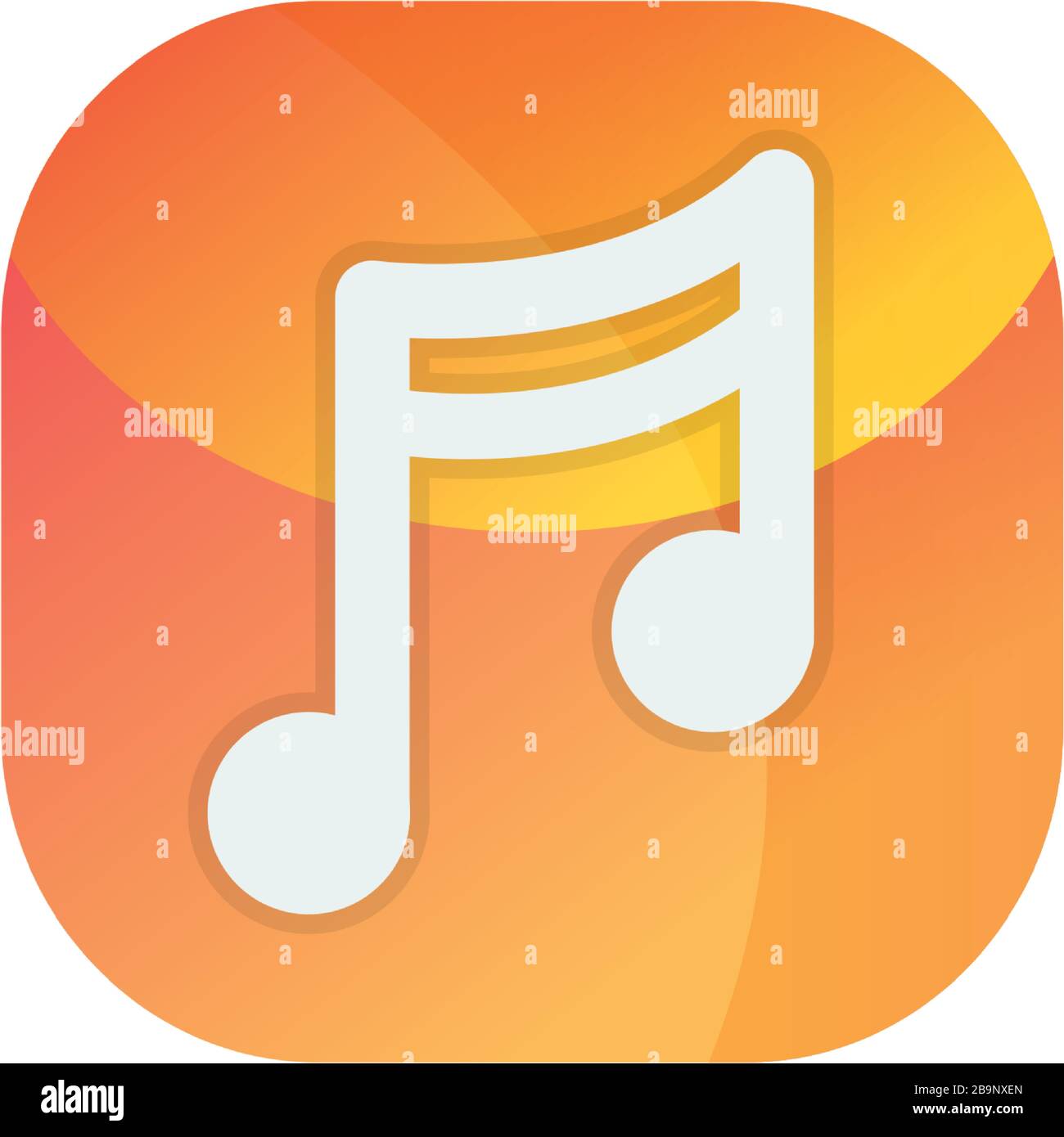 Note block flat style icon design, Music sound melody song musical art ...