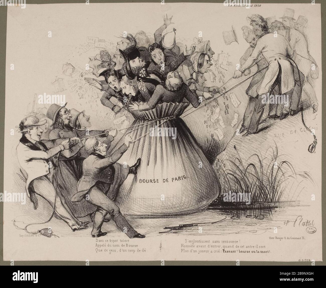 Cartoon on the Paris Stock Exchange In this gambling den tolerated