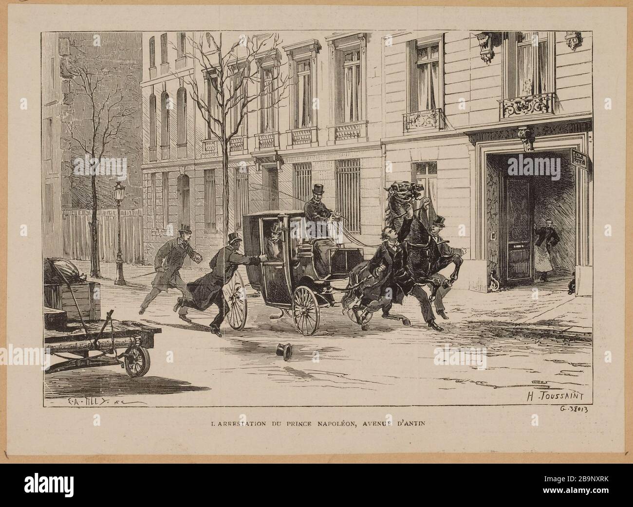 The arrest of Prince Napoleon Avenue d'Antin Stock Photo - Alamy