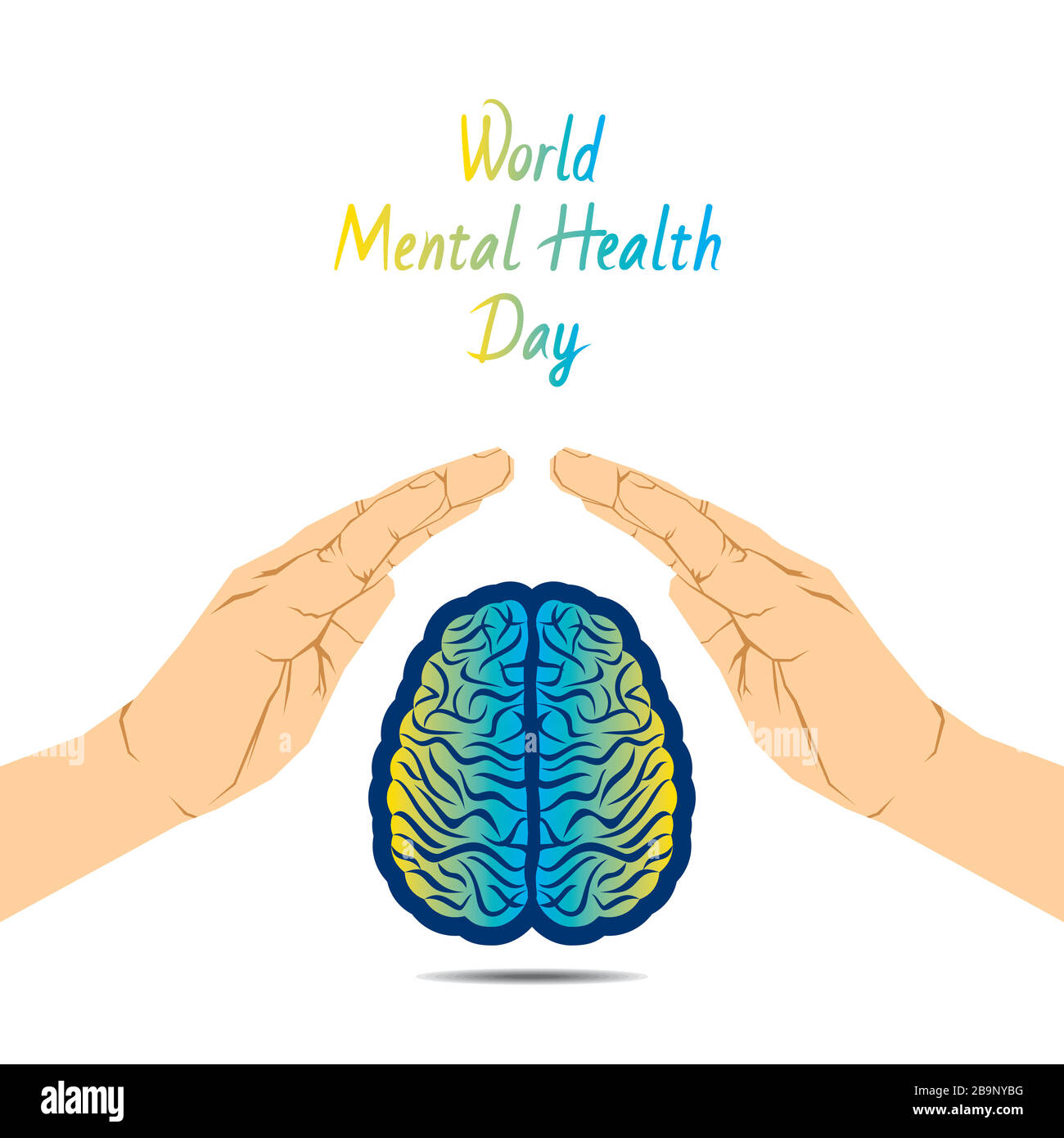 vector illustration of world mental health day concept design Stock ...