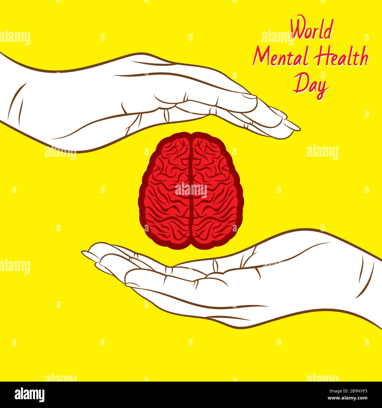 vector illustration of world mental health day concept design Stock ...