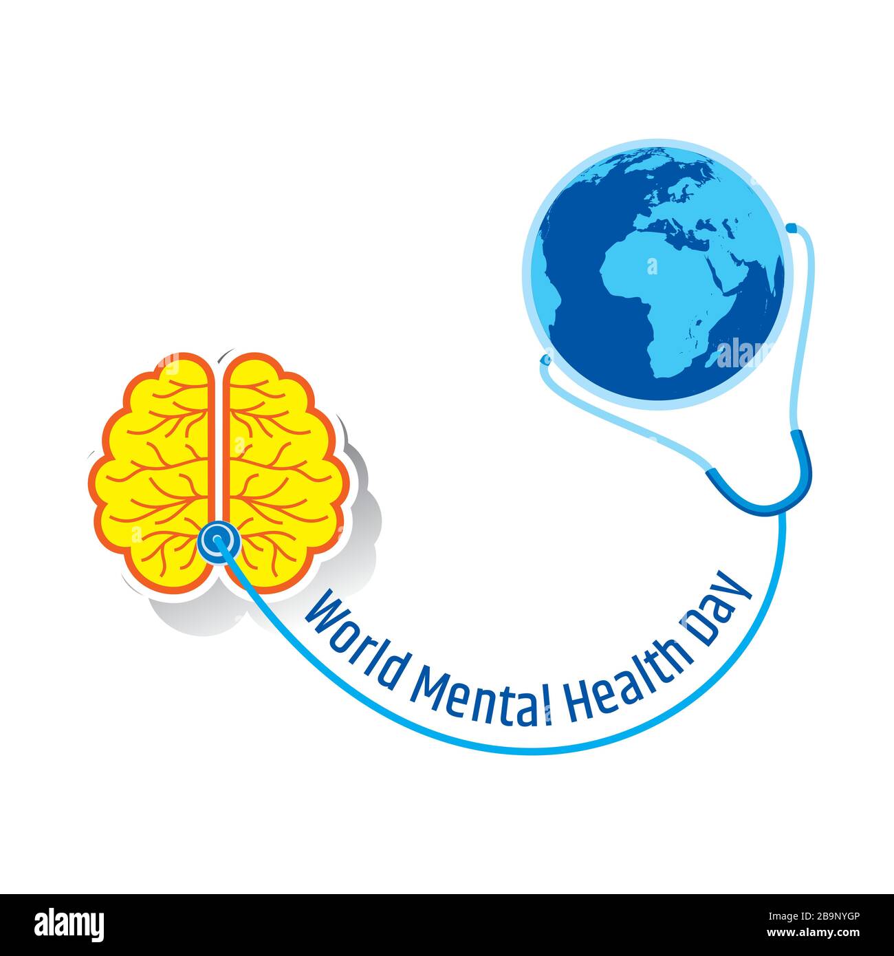 vector illustration of world mental health day concept design Stock ...