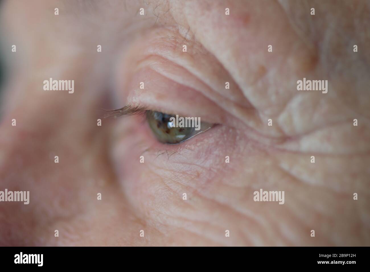 Close-up of senior woman's eye Stock Photo