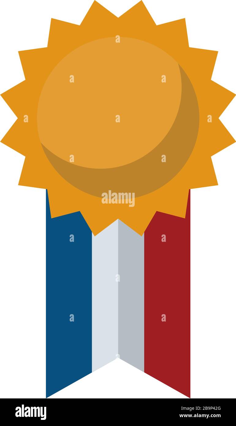 Seal stamp with ribbon flat style icon design, Winner first competition ...