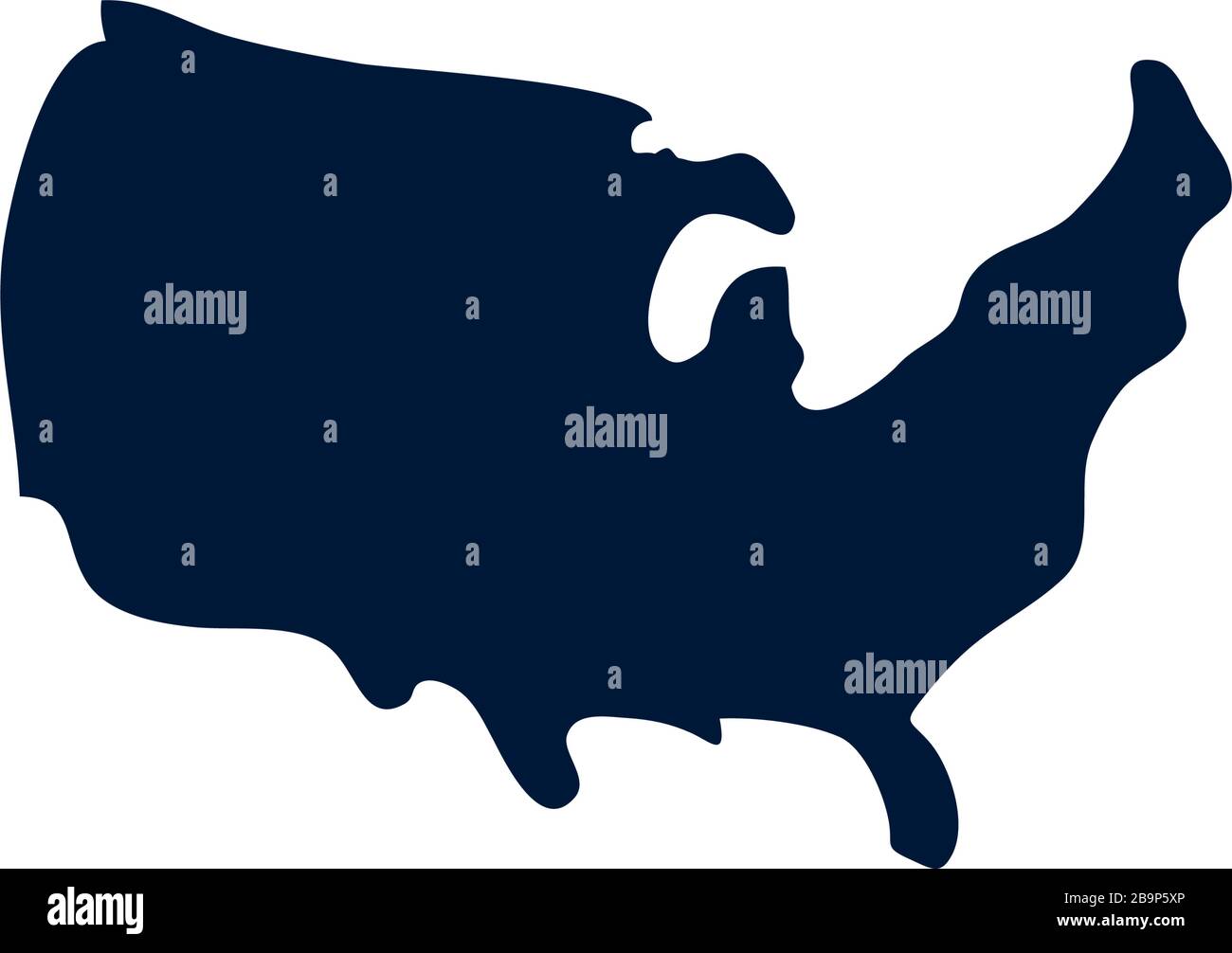 Usa map silhouette style icon design, United states america 