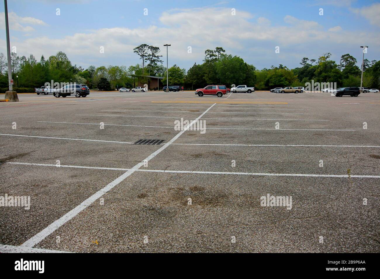 Houston 24th Mar Photo Taken On March 24 Shows A Nearly Empty Downtown Parking Lot In Houston Texas The United States A Stay Home Work Safe Order Has Been
