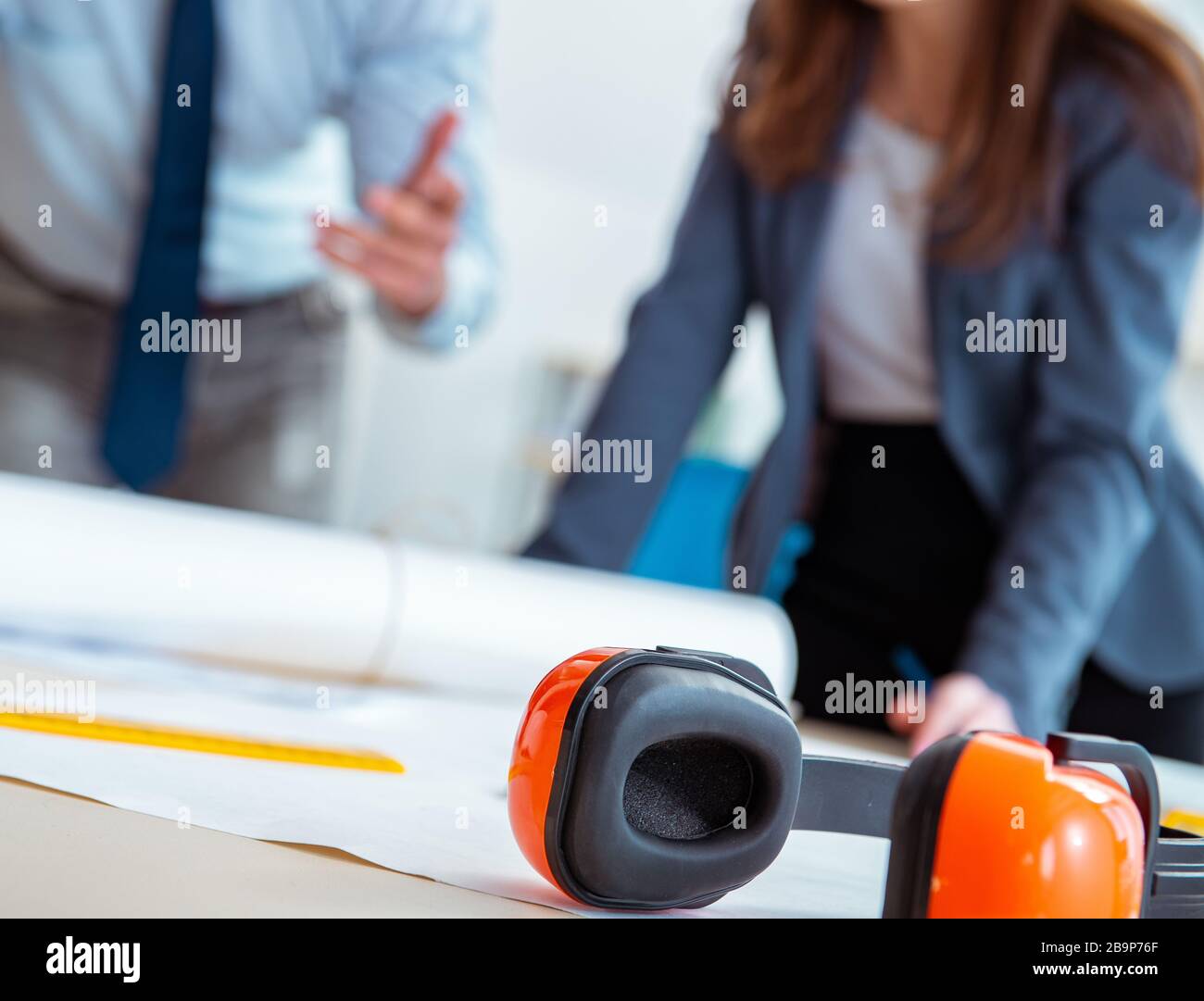 The engineers working on new project Stock Photo
