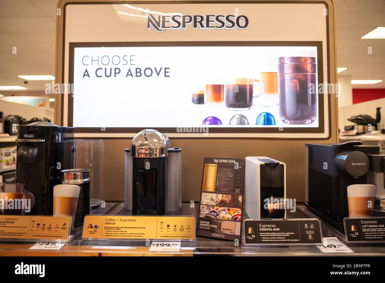 Los Angeles, USA. 1st Feb, 2020. Nespresso coffee machines seen in a Target  superstore. Credit: Alex Tai/SOPA Images/ZUMA Wire/Alamy Live News Stock  Photo - Alamy