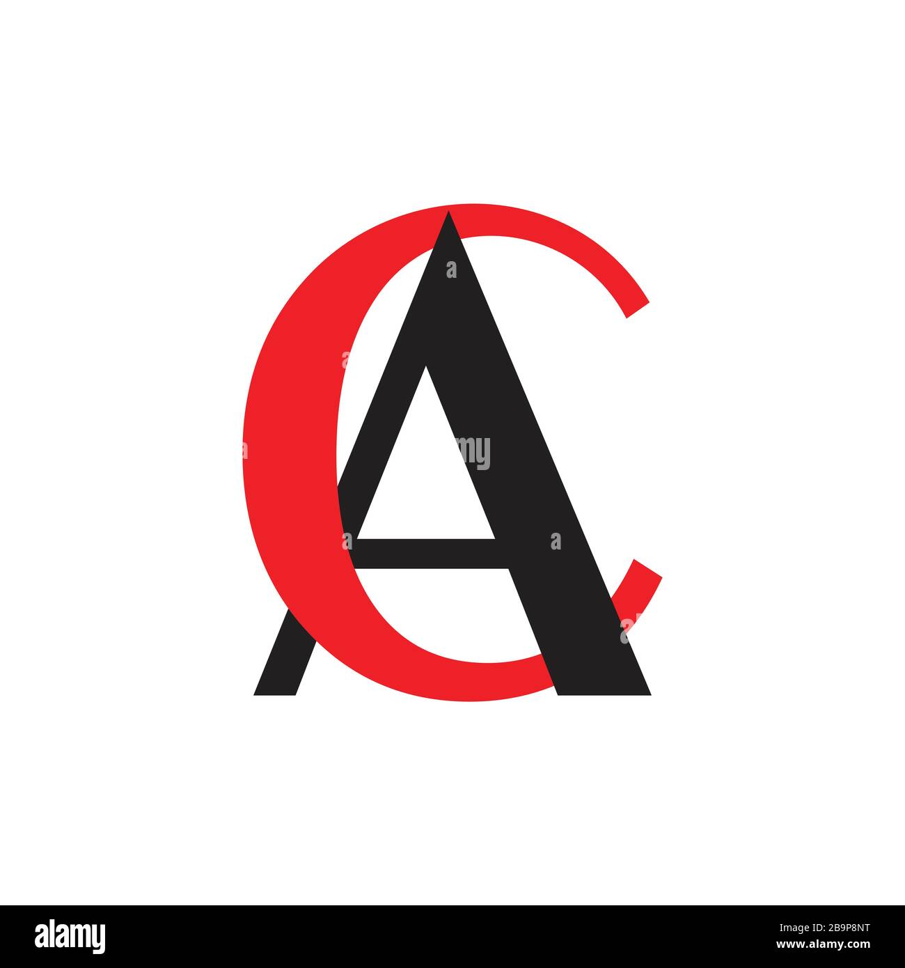 letters ca linked logo vector Stock Vector
